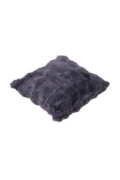 Living and Home Plush Throw Pillow Cover Pillowcase in Dark Grey - thumbnail 5
