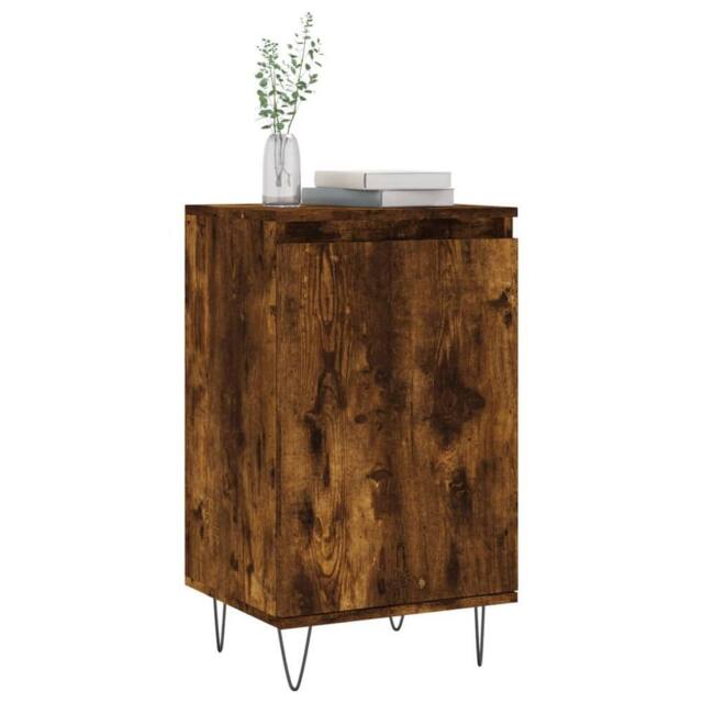 Berkfield Home Sideboard Smoked Oak 40x35x70 cm Engineered Wood in Brown - Size: 40 x 35 x 70 cm - image 1