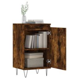 Berkfield Home Sideboard Smoked Oak 40x35x70 cm Engineered Wood in Brown - Size: 40 x 35 x 70 cm - thumbnail 4