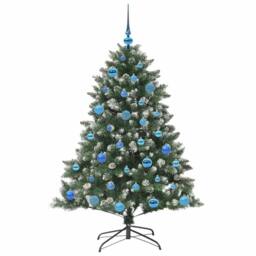 Berkfield Home Artificial Christmas Tree with Stand Green 105 x 105 x 150 cm - thumbnail 4