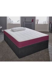 eXtreme Comfort Ltd Cooltouch Colours White Wave Hybrid Memory Foam & Pinna-Coil Innerspring Mattress With Purple Border - Size: King