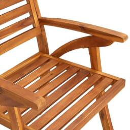 Berkfield Home Dense Garden Chairs 3 pcs Solid Acacia Wood in Brown - thumbnail 6