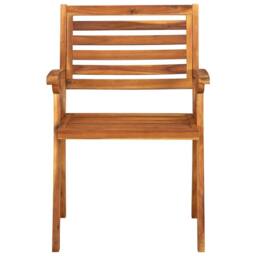 Berkfield Home Dense Garden Chairs 3 pcs Solid Acacia Wood in Brown - thumbnail 3