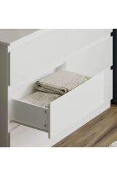 Home Discount Vida Designs Denver 6 Drawer Chest of Drawers Storage in White - thumbnail 6