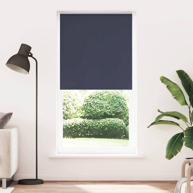 Berkfield Home Roller Blind Blackout Marine 95x230 cm Fabric Width 90.7 cm Polyester in Blue - image 1
