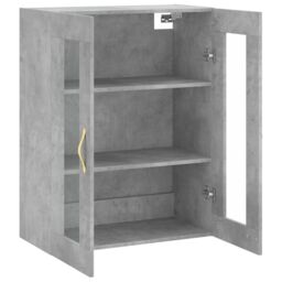 Berkfield Home Wall Mounted Cabinet Concrete Grey 69.5x34x90 cm - thumbnail 6