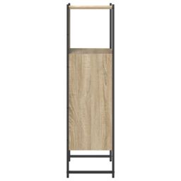 Berkfield Home Tall Pantry Cabinet Light Oak Engineered wood 33 x 33 x 120.5 cm in Brown - thumbnail 6