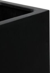 Primrose Black Polystone Square Cube Planter with Drainage Hole & Bung 52cm - thumbnail 2