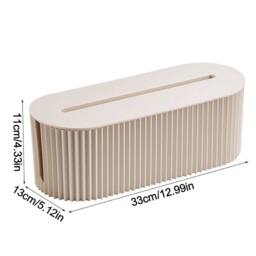EONLION Cable Wire Cord Storage Box Case in Beige - Size: 500mm - thumbnail 2