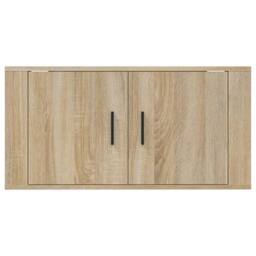 Berkfield Home Wall Mounted TV Cabinet Sonoma Oak 80x34.5x40 cm in Light Tan - thumbnail 6