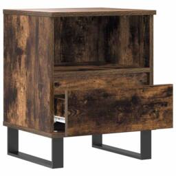 Berkfield Home Bedside Cabinets 2 pcs Smoked Oak 40x35x50 cm Engineered Wood in Brown - Size: 40 x 35 x 50 cm - thumbnail 6