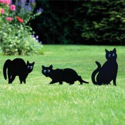 VOGREX 3X Garden Cat Silhouette, Marble Eyes Bird Scarer Black - thumbnail 5