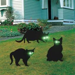 VOGREX 3X Garden Cat Silhouette, Marble Eyes Bird Scarer Black - thumbnail 6