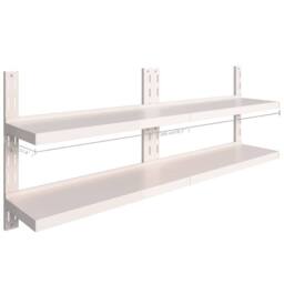 Berkfield Home Durable 2-Tier Floating Wall Shelves 2 pcs Stainless Steel 200x30 cm in Grey - thumbnail 7