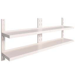 Berkfield Home Durable 2-Tier Floating Wall Shelves 2 pcs Stainless Steel 200x30 cm in Grey - thumbnail 3