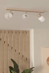 Eglo Corato Sandy Steel & Glass Adjustable 3-Light Spotlight in Stone - thumbnail 3
