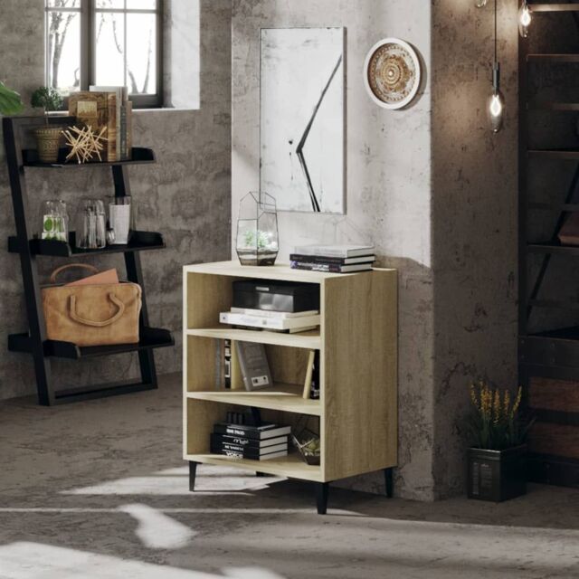 Berkfield Home Sideboard Sonoma Oak 57x35x70 cm Engineered Wood in Brown - Size: 57 x 35 x 70 cm - image 1