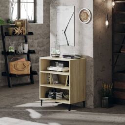 Berkfield Home Sideboard Sonoma Oak 57x35x70 cm Engineered Wood in Brown - Size: 57 x 35 x 70 cm - thumbnail 1