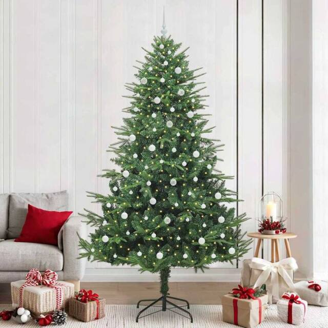 Berkfield Home Artificial Pre-lit Christmas Tree with Ball Set Green 240 cm - image 1
