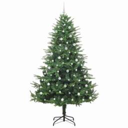 Berkfield Home Artificial Pre-lit Christmas Tree with Ball Set Green 240 cm - thumbnail 4