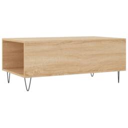 Berkfield Home Modern Coffee Table Sonoma Oak 90x50x36.5 cm Engineered Wood in Light Oak - thumbnail 8