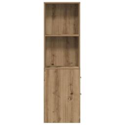 Berkfield Home Narrow Bathroom Cupboard with Wheels Artisian Oak Engineered Wood in Brown - thumbnail 6