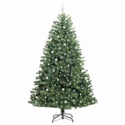 Berkfield Home Artificial Hinged Christmas Tree Green 270 cm PVC & Metal - thumbnail 3