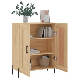 Berkfield Home Sideboard Sonoma Oak 69.5x34x90 cm Engineered Wood in Brown - thumbnail 4