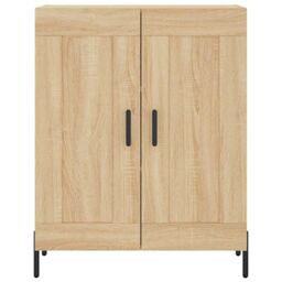 Berkfield Home Sideboard Sonoma Oak 69.5x34x90 cm Engineered Wood in Brown - thumbnail 5