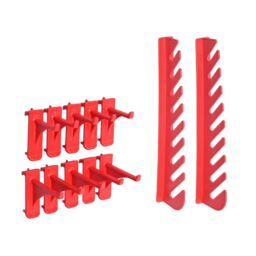 Berkfield Home 103 Piece Storage Bin Kit with Wall Panels Red & Black - thumbnail 5