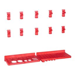 Berkfield Home 103 Piece Storage Bin Kit with Wall Panels Red & Black - thumbnail 4