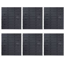 Berkfield Home 103 Piece Storage Bin Kit with Wall Panels Red & Black - thumbnail 6