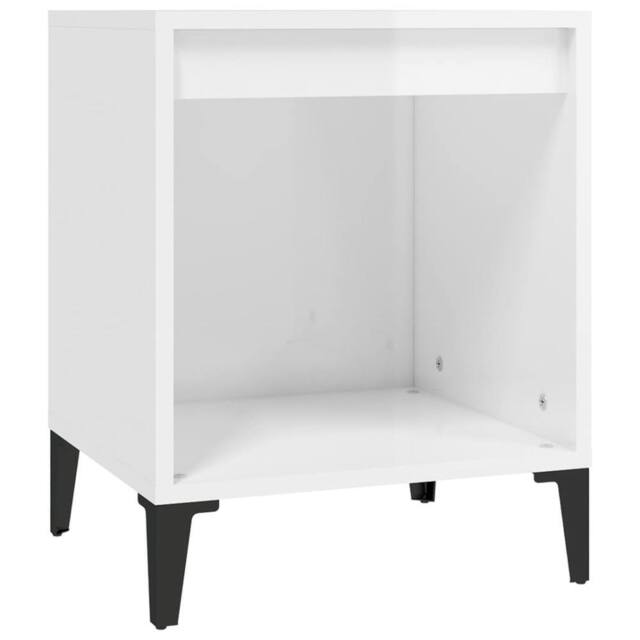 Berkfield Home Bedside Cabinet High Gloss White 40x35x50 cm - Size: 40 x 35 x 50 cm - image 1