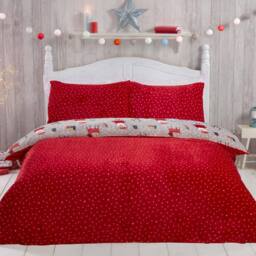 Smart Living Printed Santa Christmas Fleece Duvet Cover With Pillowcases - Size: Single - thumbnail 2