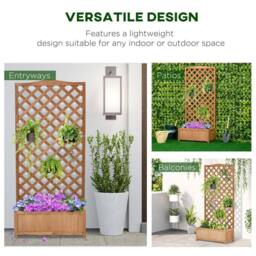 EONLION Brown-Garden Wooden Planter Box in Brown - Size: 100g - thumbnail 4