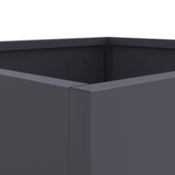 Berkfield Home Planters 2 pcs Anthracite 42x40x39 cm Steel in Charcoal - Size: 42 x 40 x 39 cm - thumbnail 8