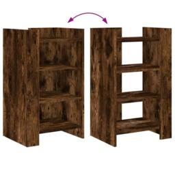 Berkfield Home Sideboard Smoked Oak 45x35x75 cm Engineered Wood in Brown - Size: 45 x 35 x 75 cm - thumbnail 7