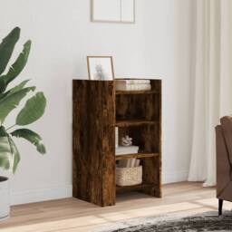 Berkfield Home Sideboard Smoked Oak 45x35x75 cm Engineered Wood in Brown - Size: 45 x 35 x 75 cm - thumbnail 2