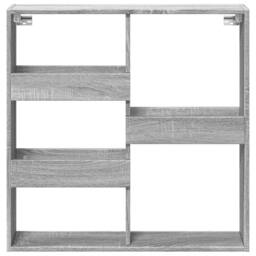 Berkfield Home Wall Cabinet Grey Sonoma 80x15x80 cm Engineered Wood - Size: 80 x 15 x 80 cm - thumbnail 4