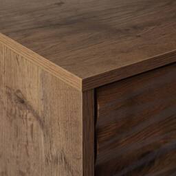 Wyld and Coco Dark Brown TV Stand for up to 75 Inch TVs Two Cabinets and Wide Top - thumbnail 7