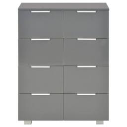 Berkfield Home Sideboard High Gloss Grey 60x35x80 cm Engineered Wood - Size: 60 x 35 x 80 cm - thumbnail 1
