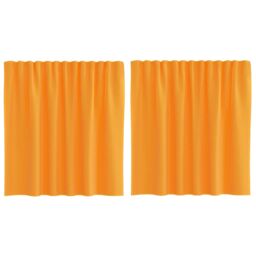 Berkfield Home Voile Curtains with Rod Pockets 2 pcs Orange - thumbnail 2