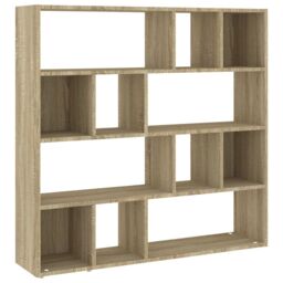 Berkfield Home Book Cabinet/Room Divider Sonoma Oak 105x24x102 cm in Brown - Size: 105 x 24 x 102 cm - thumbnail 2