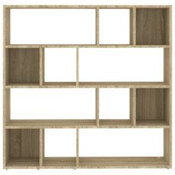 Berkfield Home Book Cabinet/Room Divider Sonoma Oak 105x24x102 cm in Brown - Size: 105 x 24 x 102 cm - thumbnail 5