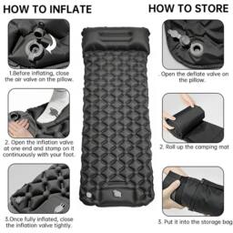 FLAVORA Black Car Inflatable Camping Air Mattress - Size: Single - thumbnail 4