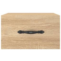 Berkfield Home Wall-mounted Bedside Cabinets 2 pcs Sonoma Oak 35x35x20 cm in Tan - Size: 35 x 35 x 20 cm - thumbnail 6
