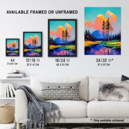 "Artery8 El Capitan Merced River Mountain Landscape Wall Art Print - Size: W12"" x H16""" - thumbnail 3