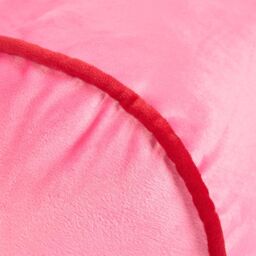OHS Matte Velvet Round Bolster Cushion Neck Roll Pillow, Pink/Red in Red - thumbnail 3