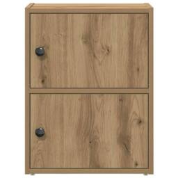 Berkfield Home Bookcase Artisan Oak 40x24x52 cm Engineered Wood in Brown - Size: 40 x 24 x 52 cm - thumbnail 4