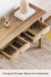Home Discount Vida Designs Panama 2 Drawer Console Table Storage Organizer 720 x 1100 x 400 mm in Brown - thumbnail 4